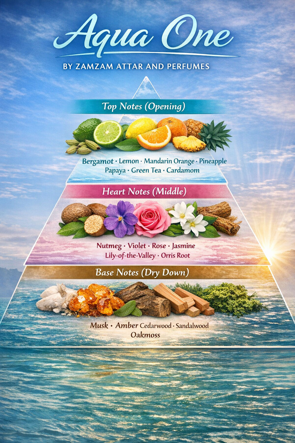 Aqua One By ZAMZAM | Inspired by Ck1| 48 hours long lasting | Unisex perfume | 100 ML