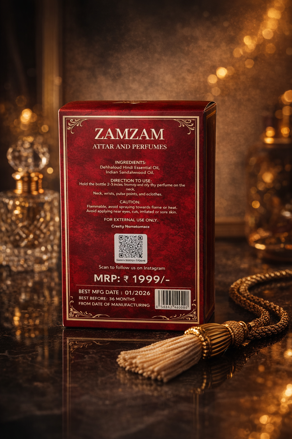 C-Seven by ZamZam Attar & Perfumes – 48 Hour Long Lasting Attar, 40 ml High Concentration Perfume Oil | 100 ML