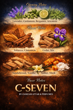 C-Seven by ZamZam Attar & Perfumes – 48 Hour Long Lasting Attar, 40 ml High Concentration Perfume Oil | 100 ML