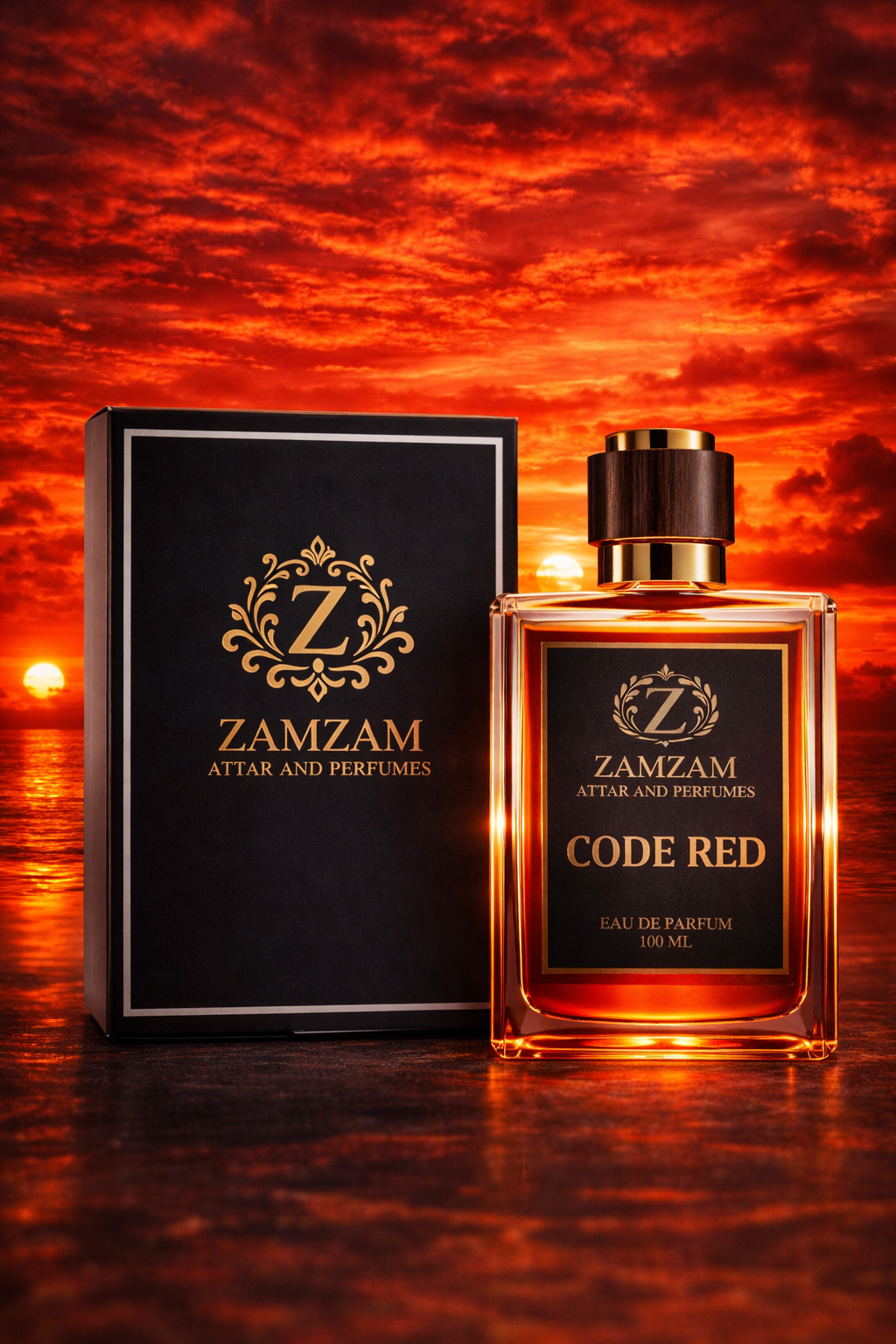 Code Red Extrait de Parfum – 48 Hours Longevity, 40 ml Pure Fragrance Oil | Zamzam Attar & Perfumes