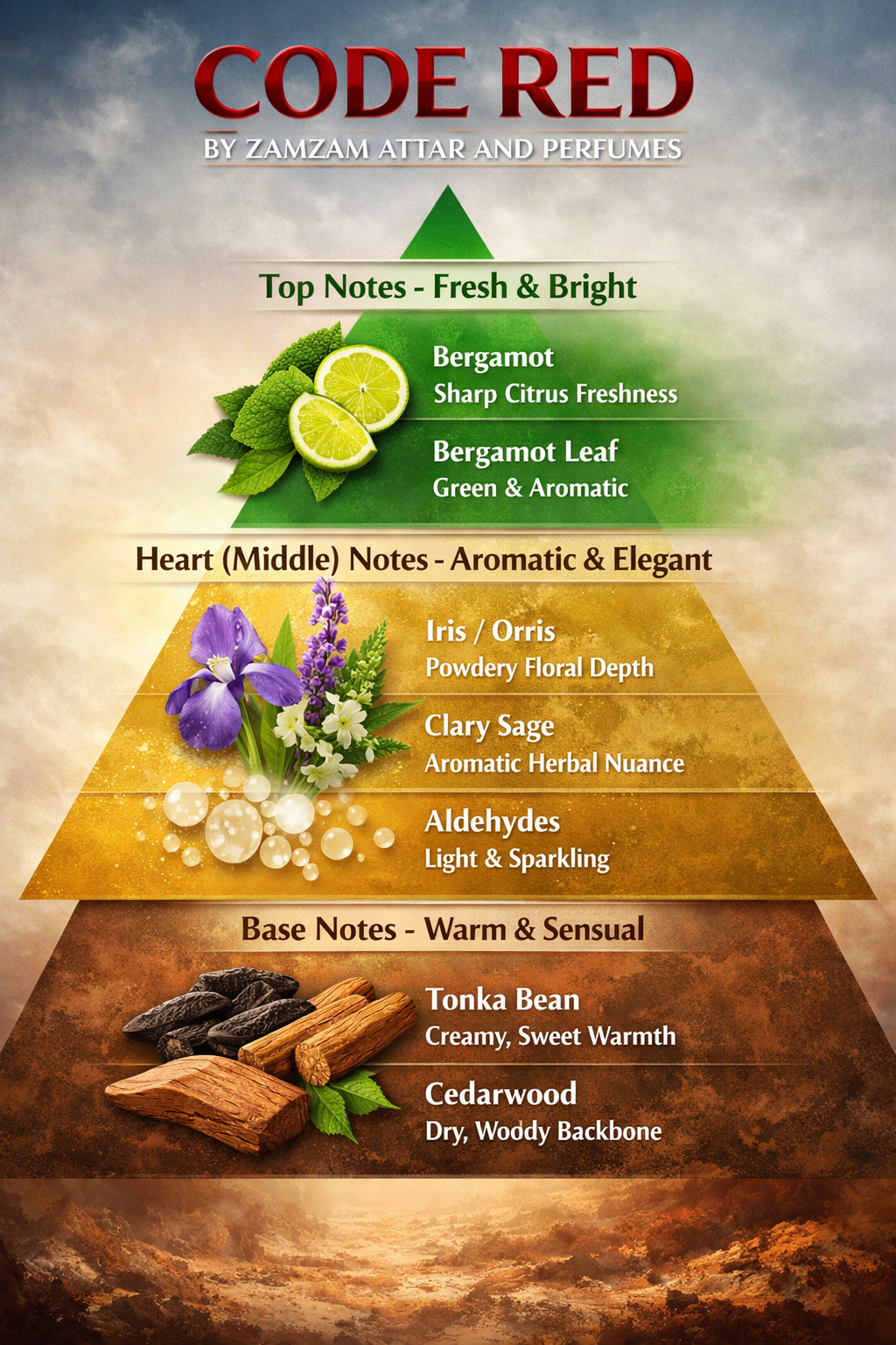 Code Red Extrait de Parfum – 48 Hours Longevity, 40 ml Pure Fragrance Oil | Zamzam Attar & Perfumes