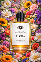 Flora Extrait de Parfum – 48 Hours Longevity, 40 ml Pure Fragrance Oil, 100 ml Spray | Zamzam Attar & Perfumes