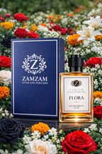 Flora Extrait de Parfum – 48 Hours Longevity, 40 ml Pure Fragrance Oil, 100 ml Spray | Zamzam Attar & Perfumes