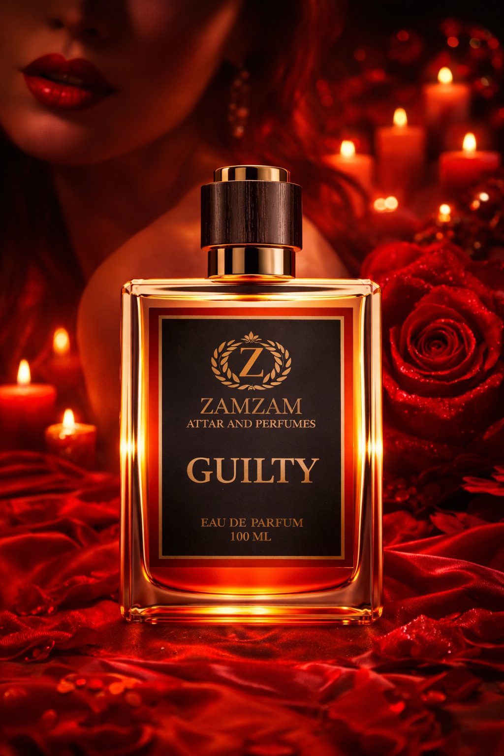 Guilty Extrait de Parfum – 48 Hours Longevity, 40 ml Pure Fragrance Oil, 100 ml Spray | Zamzam Attar & Perfumes
