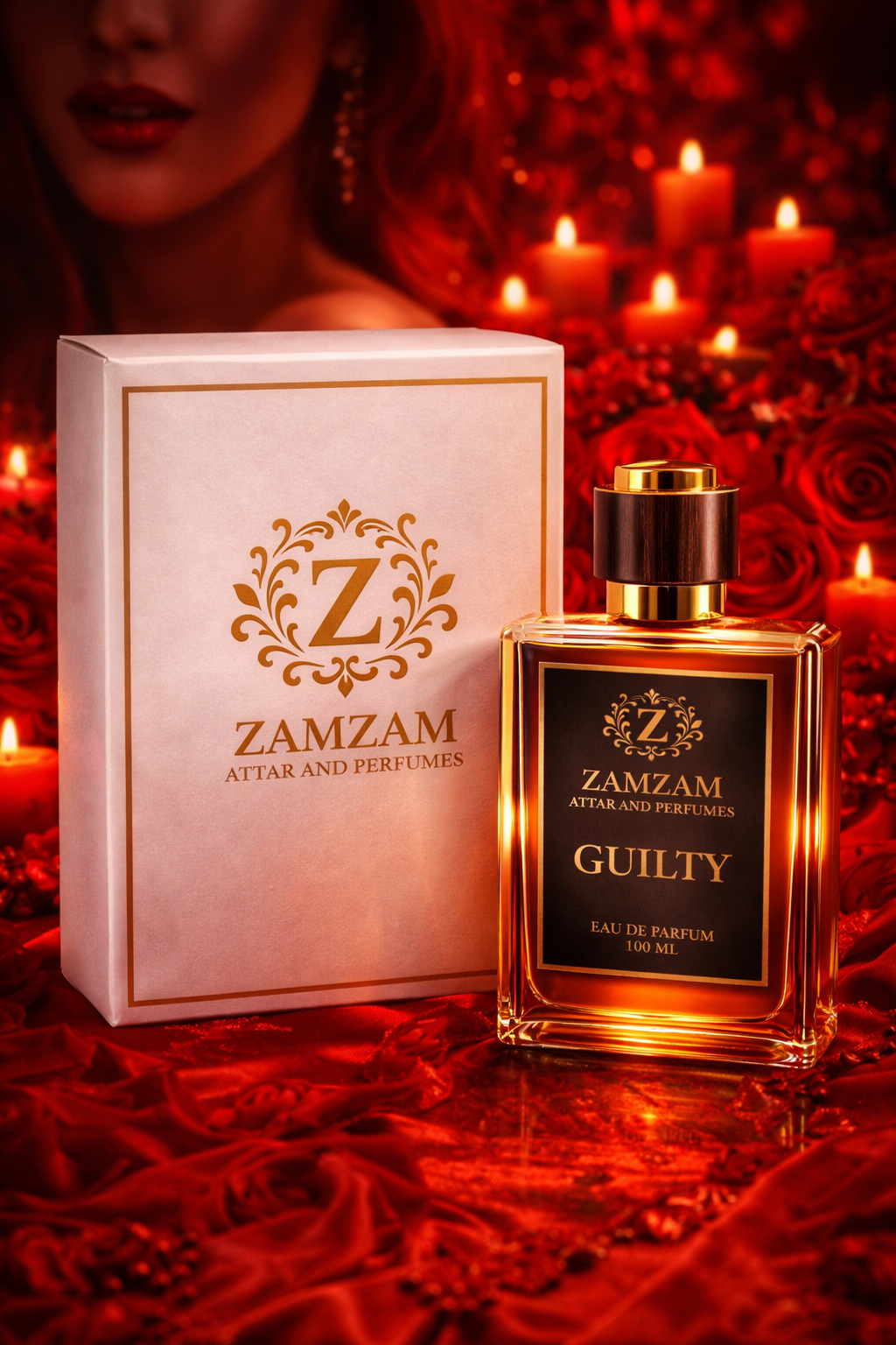 Guilty Extrait de Parfum – 48 Hours Longevity, 40 ml Pure Fragrance Oil, 100 ml Spray | Zamzam Attar & Perfumes