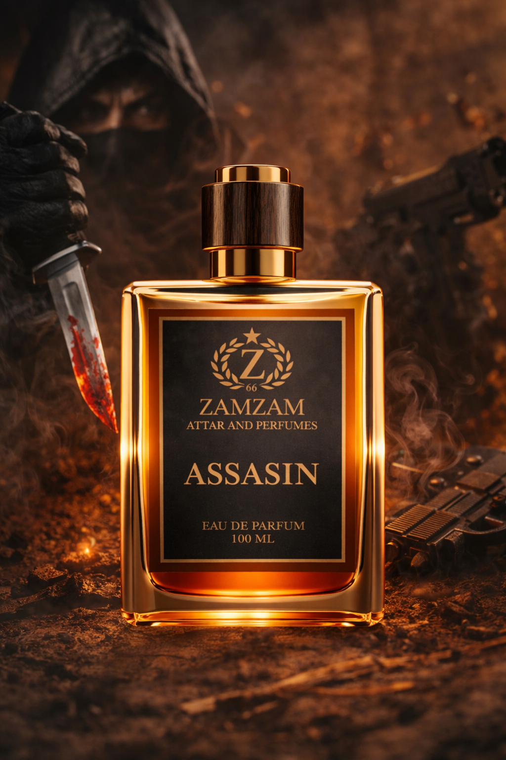 ASSASIN by ZamZam Attar & Perfumes | Inspired by Aventus | 48 Hours Long Lasting Luxury Perfume | 40 ml High Concentration Extrait | Bold Smoky Woody Scent for Men | 100 ML