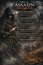 ASSASIN by ZamZam Attar & Perfumes | Inspired by Aventus | 48 Hours Long Lasting Luxury Perfume | 40 ml High Concentration Extrait | Bold Smoky Woody Scent for Men | 100 ML