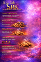 SRK by Zamzam Attar & Perfumes – Inspired Blend of Dunhill Icon & Tam Dao | 48-Hour Long Lasting Extrait Perfume | 40 ml Fragrance Oil in 100 ml Bottle