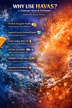 Havas Extrait de Parfum – 48 Hours Longevity, 40 ml Pure Fragrance Oil | Zamzam Attar & Perfumes