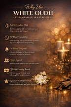 White Oudh Extrait de Parfum – 48 Hours Longevity, 40 ml Pure Fragrance Oil, 100 ml Spray | Zamzam Attar & Perfumes
