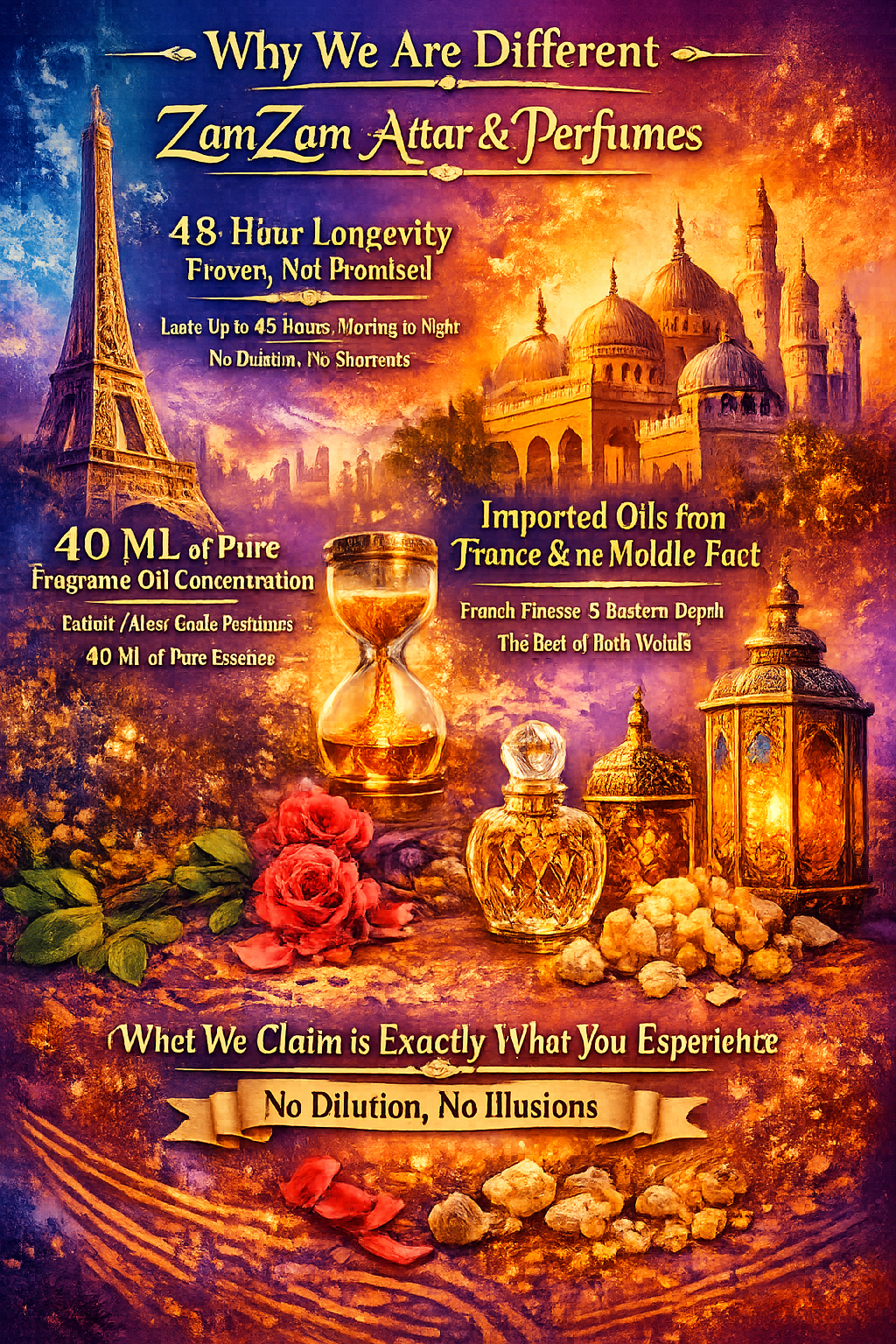 Code Red Extrait de Parfum – 48 Hours Longevity, 40 ml Pure Fragrance Oil | Zamzam Attar & Perfumes