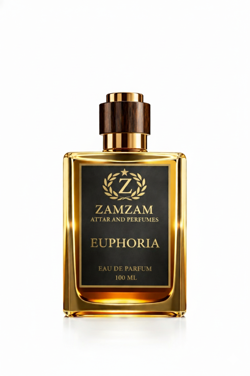 Euphoria Extrait de Parfum – 48 Hours Longevity, 40 ml Pure Fragrance Oil | Zamzam Attar & Perfumes | 100 ML