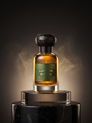 London Rogue fruity floral amber perfume bottle by Zamzam
